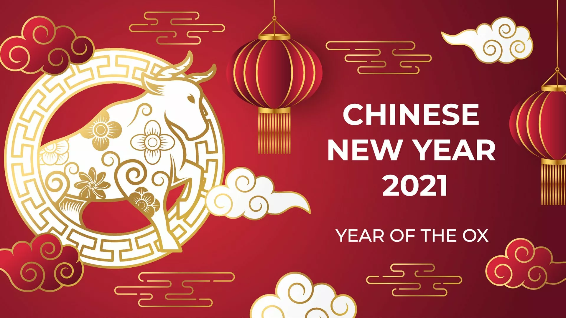 Logistikprobleme während des Chinesischen Neujahr Illustration Chinesisches Neujahr mit goldenem Ochsen