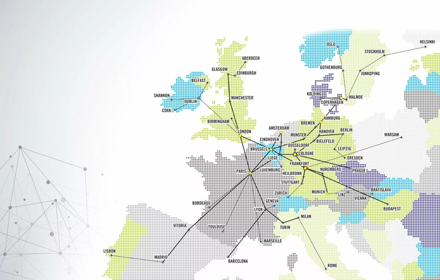 Karte West- und Mitteleuropa